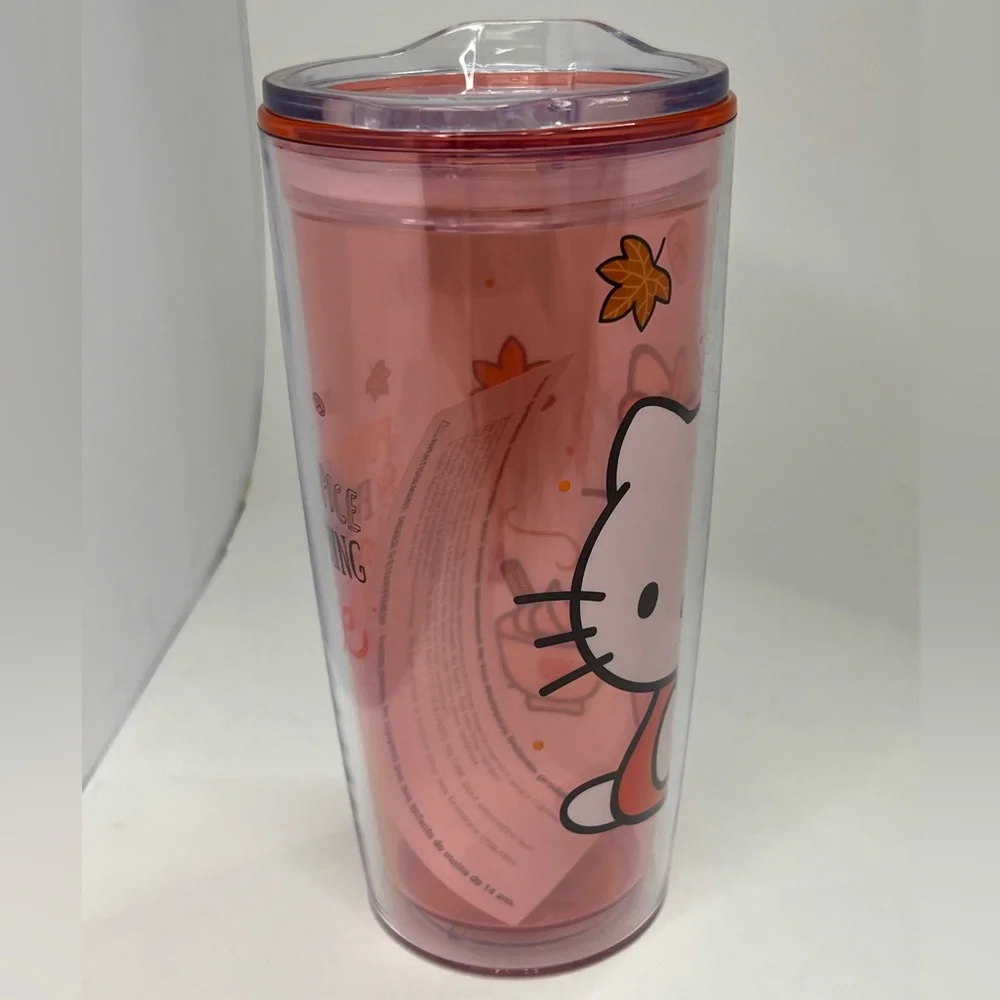 Hello Kitty Halloween & Fall Pumpkin Spice Travel Tumbler Cups Set of 2